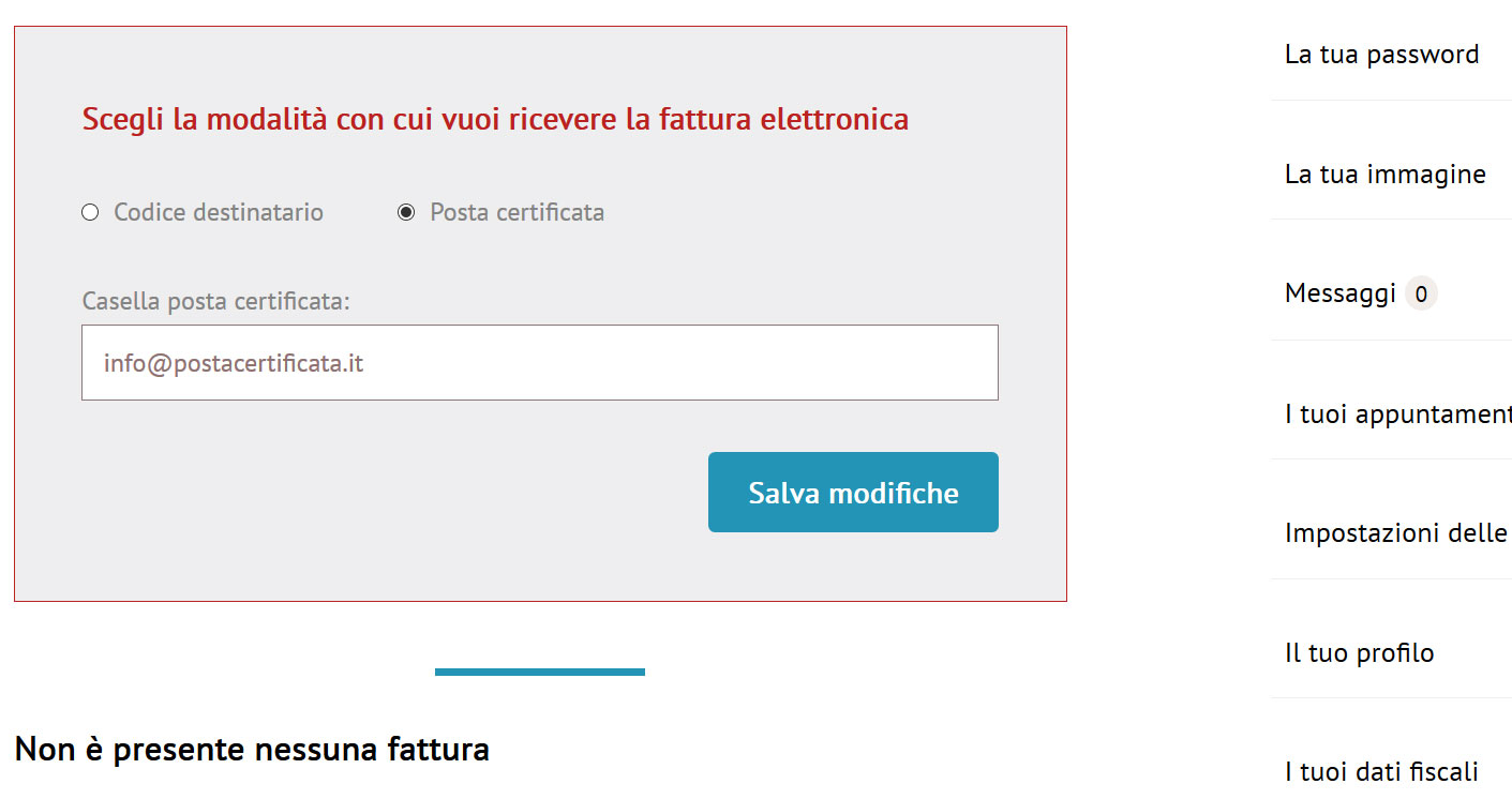 Fattura elettronica, scegli la modalit� con cui vuoi ricevere la fattura elettronica
